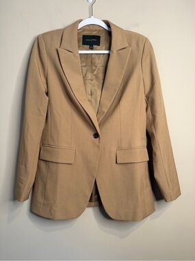 Banana Republic Women's Sculpted Suit Blazer Tan 804132 Size 4 Office